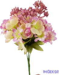  Tavaszi 5 ágú selyem csokor 28cm - Lila