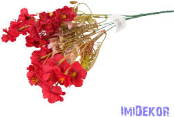  Apró virágos 5 ágú selyem csokor 38cm - Bordó