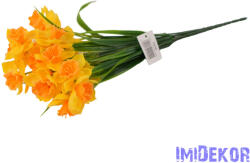  Gumis nárcisz 7 ágú mű csokor 35cm - Napsárga