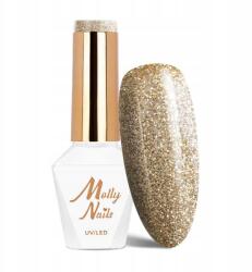 MOLLY Nails Hibrid Körömlakk Mollynails 8g Queens Of Life Rich Gold Nr38 (Lakier hybrydowy do paznokci 8g)