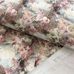  Szabadidő anyag fésült Fairy tales digital print