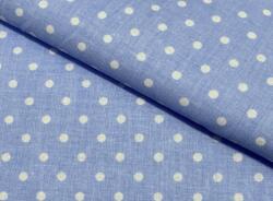  100% pamut varrható pöttyös szövet kék Oeko-tex 160cm 0, 5m (tkanina bawełna)