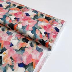  Viszkóz SATIN Flowers Tora digital print