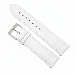 HCraft Curea Ceas „Pure White 7A1-W - Piele Naturală cu Cusătură Asortată (12mm - 22mm) (7A1 A)