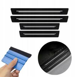 3D Védőmatricák Az Autó Küszöbére 4 Db Fólia Karbon Rátétek Applikációs Lapát