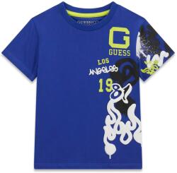GUESS Синя тениска за мини момче с графики и надпис Guess