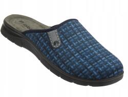 Inblu Férfi Papucs Inblu BG-61 Sötétkék Kockás Bőr Talpbetét Kényelmes (BG000061.004)