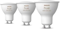 Philips Смарт LED RGBW димируеми лунички Philips Hue, 3 бр, 4.2W, 400 lm, GU10, 16 млн. цвята (929003666503)