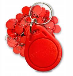 Mia 100 Db Kulcstartó Rfid Unique 125 kHz EM4100 színek Medál piros (MIA_RED100)