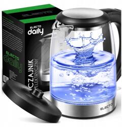 Berdsen Elektromos Vízforraló Erős Üveg Led Háttérvilágítással 1800W Acél (371100)