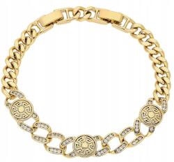 Xuping aranyozott acél karkötő 316 L görög mintás Minőség 17-19 cm (48851)