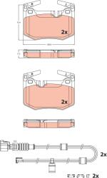 TRW set placute frana, frana disc TRW GDB2543 (GDB2543)