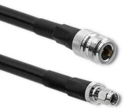Qoltec Cablu coaxial LMR400, QOLTEC, N feminin / RP-SMA masculin, 5m, Negru (57028)