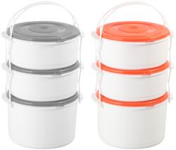  2+1-es ételhordó szett - világos szürke