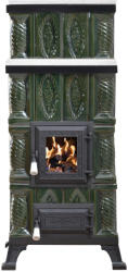 eSemineu Smarald terracotta stove with marble 7kW