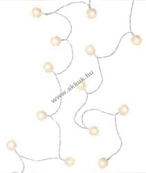 Goobay 20db LED fényfüzér hógömbökkel időkapcsolóval melegfehér