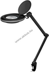 Goobay LED csíptetős nagyítólámpa 8W 650lm 127mm kristályüveg 1, 75x 3 dioptria fekete