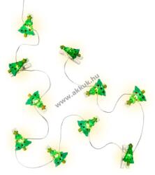 Goobay LED fotócsipeszes fényfüzér 10db Tannenbaum 3000K melegfehér időzítő elemes(2xAA) IP20