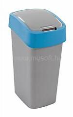 Keter Szemetes kuka billenő fedéllel műanyag 45 literes ezüst-kék (CURVER_50286) (CURVER_50286)