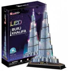 CubicFun 3D пъзел CubicFun от 136 части - Бурж Халифа, с LED светлини (L133h)