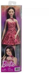 Mattel Barbie: Fashionista divatbaba pink párducmintás ruhában (JJN59) - jateknet