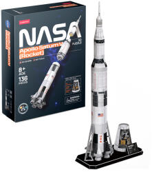 CubicFun 3D пъзел CubicFun от 136 части - Ракета NASA Apollo Saturn V (DS1059h)