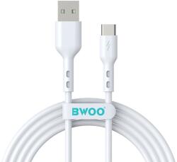 Bwoo Adat- és töltőkábel, BWOO BO-X172C 3A, USB - USB Type-C, 1 m, fehér