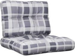 vidaXL 2 db szürke kockás szövet raklappárna 2.15 kg (360681)