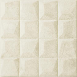 HCS deco 3D öntapadós, fali, négyzet, kockák, bársony, 2 darab, bézs (VEL901)