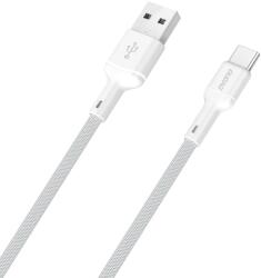 Dudao L9T töltő- és adatátviteli kábel, USB-A/USB-C, 5A, 1m, Fehér