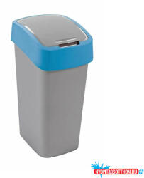  Szemetes kuka billenő fedéllel műanyag 50 literes Curver ezüst-kék (50286)