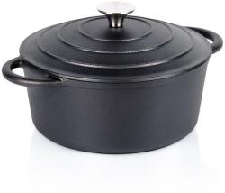 Vilde zománcozott edény fedővel, 2, 6 l, 28, 5x22x14, 5 cm, fekete (199095)
