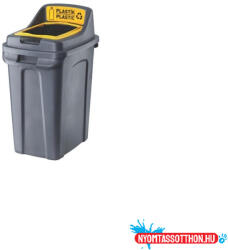 Planet Szemetes kuka műanyag szelektív 50 literes antracit/sárga UP294-214 (63665) - nyomtassotthon