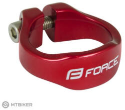 FORCE nyeregcső bilincs, fényes piros (31.8 mm)