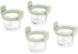 Lékué LK890284 Mini kerek üveg sütőforma szett 5L 4db-os Zöld (LK890284)