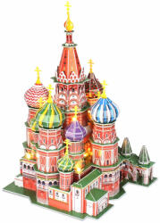 CubicFun 3D Пъзел Cubic Fun от 224 части и LED светлини - St. Basil's Cathedral Russia (L519h)