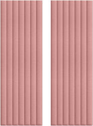HCS deco 3D öntapadós, fali, téglalapok, mini csíkos bársony, 2 darab, rózsaszín (VEL904)