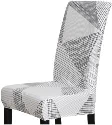 Meble OdNowa Világos szürke fehér székhuzat geometrikus mintával (convivum_5905080702316)