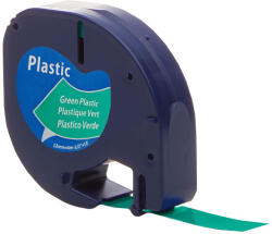 AIMO Etichete din plastic compatibile DYMO LetraTag 12 mm verde pentru organizare acasa si identificare rapida S0721640 (A91204)