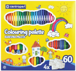 Centropen Set colouring palette kids Centropen, 60 piese (CE939601)