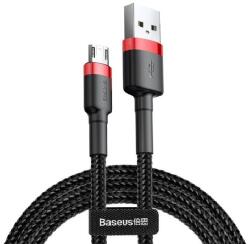 Baseus CAFULE adatkábel (USB - microUSB, 2.4A, gyorstöltő 3.0, 100cm, törésgátló) PIROS/FEKETE