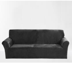  Velúr ülőgarnitúra huzat, elasztánpoliészter, 90-140 cm, fekete (186904996)