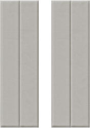 HCS deco 3D öntapadós, fali, téglalapok, műbőr, csíkos, 2 darab, szürke (LEA603)