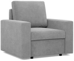 GreenSite Zeus fotel, egyenes kartámasz, kordbársony, bonell töltet, szürke