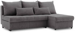 GreenSite Venezia sarokkanapé, kordbársony, univerzális oldal, hab töltet, szürke