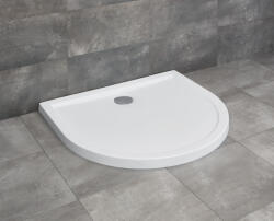 Radaway Delos P íves lapos zuhanytálca 100x90 fehér, ajándék szifonnal