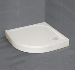 Radaway Paros A íves zuhanytálca előlappal 90x90 fehér, ajándék szifonnal