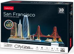 CubicFun Puzzle 3D Cubic Fun din 90 de piese - San Francisco (L524h)