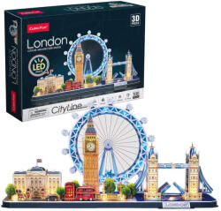 CubicFun 3D Puzzle Cubic Fun din 186 piese- Londra, cu lumini LED (L532h)