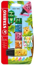 STABILO Evidențiator STABILO BOSS MINI Animal Vibes (set de 5)